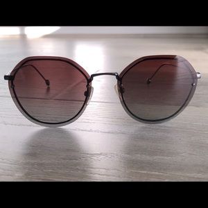 SARAGHINA SUNGLASSES italian, pink rimless